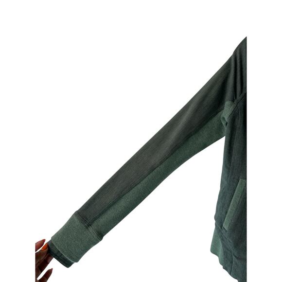 Lululemon Back To Class Textured Green Button Down Double Collar Jacket Size 4 - Picture 6 of 12